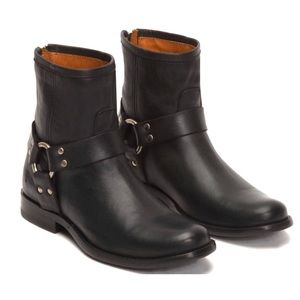 Frye | Black Phillip Harness Short Leather Boot